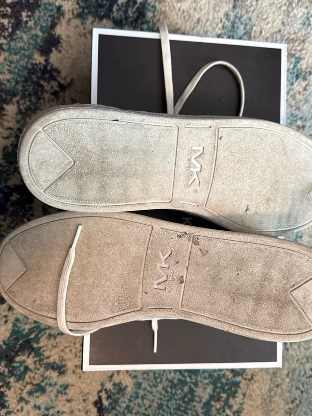 Michael Kors Ivory Textured Lace-Pattern Women's Sneakers